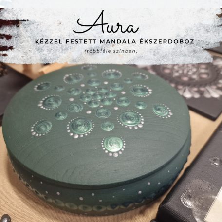 Aura – kézzel festett mandala ékszerdoboz