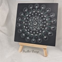 Mini festmény - Fekete/ezüst